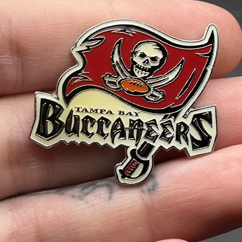 NFL Tampa Bay Buccaneers Logo Flag Football Hat Pin